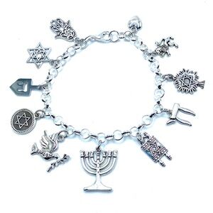 Jewish Charm Bracelet Hanukkah Hebrew Jerusalem Israel